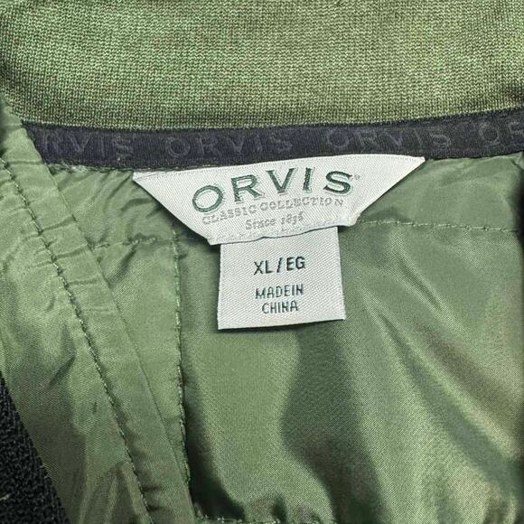 Orvis Men's Olive Green Stretch Long Sleeve Full Zip Quilted Jackets Size XL - Picture 3 of 5